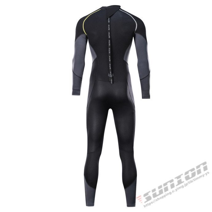 мокрый костюм мужской 3mm серфинг полный костюм задний Zip неопреновый дайвинг рыбалка 