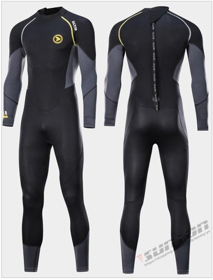  мокрый костюм мужской 3mm серфинг полный костюм задний Zip неопреновый дайвинг рыбалка 