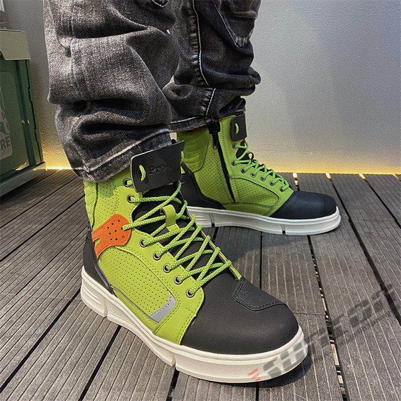  гоночная обувь мужской для мотоцикла обувь touring lai DIN ботинки lai DIN g средний мотоцикл Short защищающий от холода ударопрочный структура 