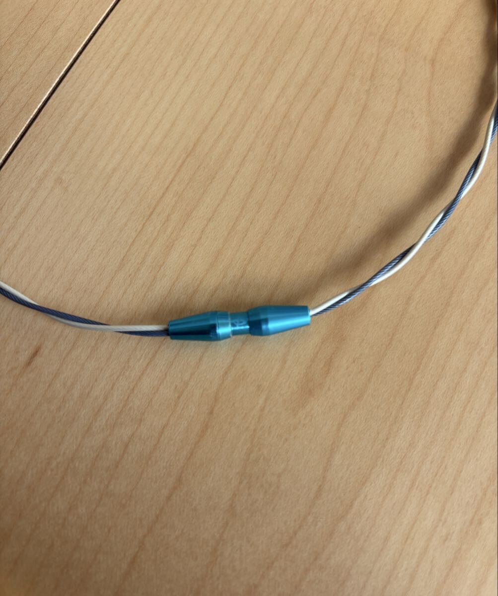 fai тонн Phiten RAKUWA шея тросик EXTREME Tornado голубой × белый 50cm TG792353 Hanshin Tigers Sato блестящий Akira 