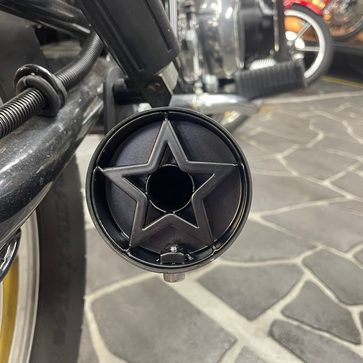 ショート管用 バッフル 70φ 星型 フタ式_画像2