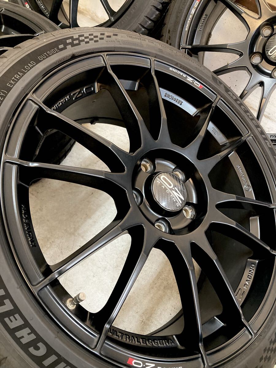 美品 OZレーシング ウルトラレジェーラ 7.5Jx18 112 ET51ハブ約57mm アウディ VW 専用 球面ボルト用 225/40ZR18 ミシュラン PS5 24年製_画像2