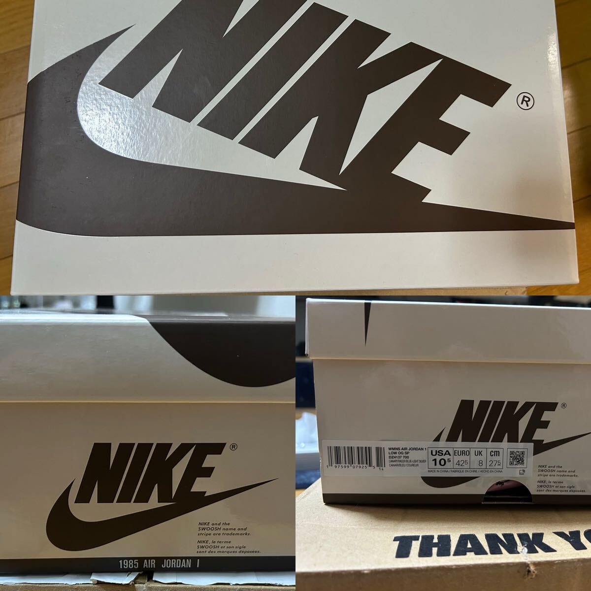 1 иен старт не использовался товар 27.5cm Travis Scott × Nike WMNS Air Jordan 1 Retro Low OG Canary тигр vi s* Scott × Nike воздушный Jordan 1