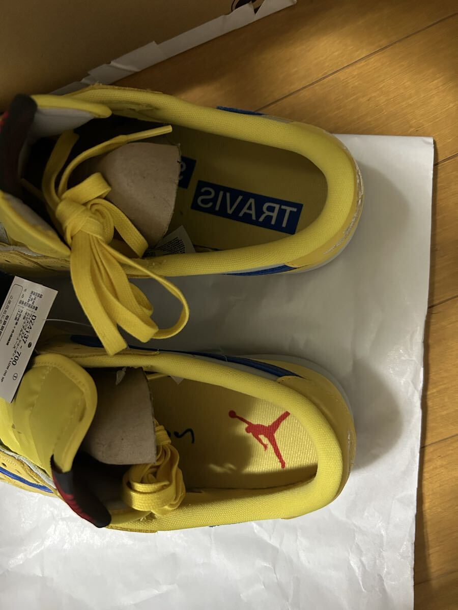 1 иен старт не использовался товар 27.5cm Travis Scott × Nike WMNS Air Jordan 1 Retro Low OG Canary тигр vi s* Scott × Nike воздушный Jordan 1