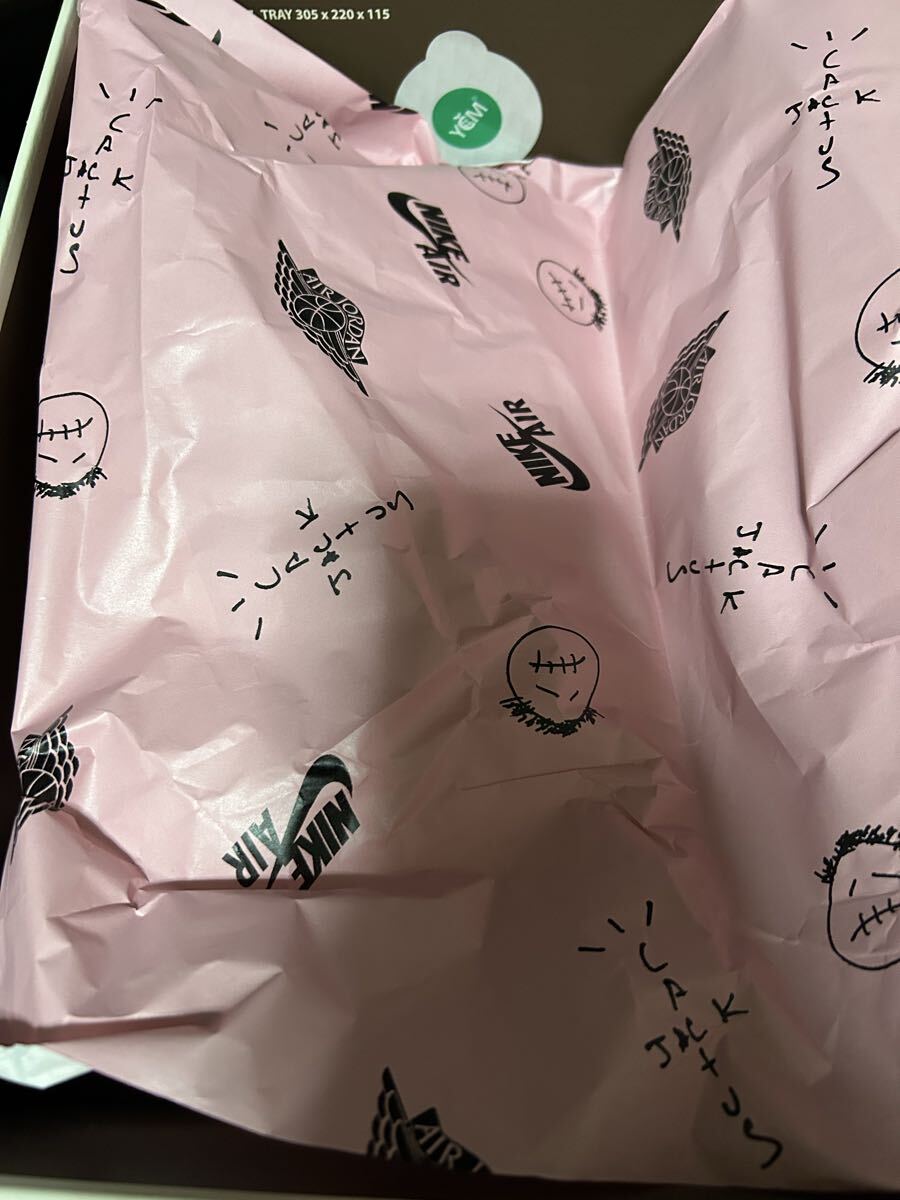 1 иен старт не использовался товар 27.5cm Travis Scott × Nike WMNS Air Jordan 1 Retro Low OG Canary тигр vi s* Scott × Nike воздушный Jordan 1