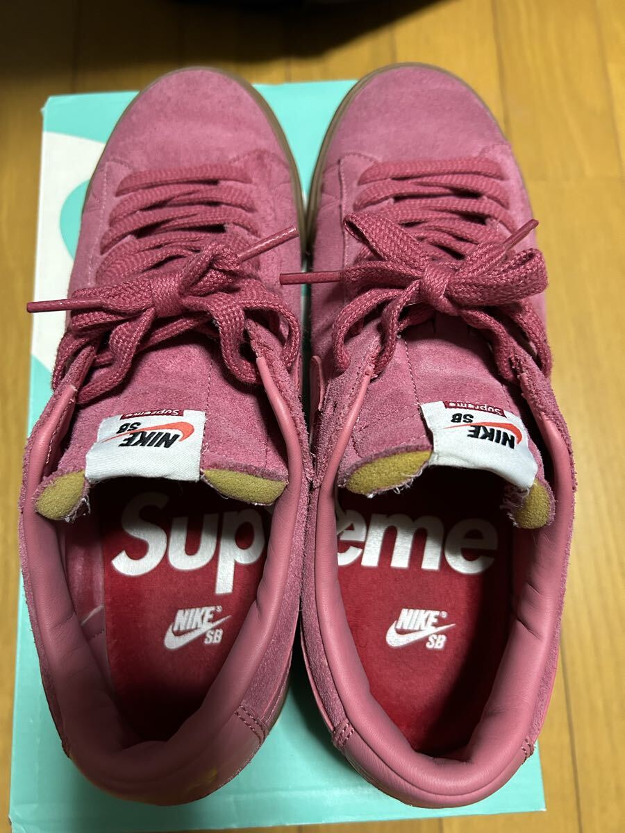 SUPREME × SB BLAZER LOW GT QS DESERT BLOOM 716890-669 9.5 27.5㎝ ピンク 美品_画像2