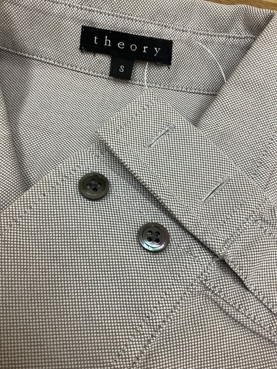 セオリー (Theory) グレー コットンシャツ サイズS_画像5