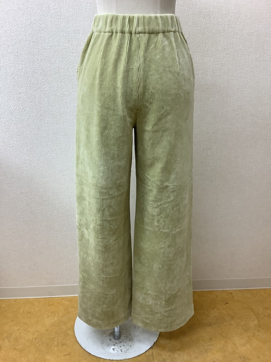 BLUE FRONCE ブルーフロンセ 定価15180円 タグ付き未使用 コーデュロイパンツ 薄い若草色 サイズ36_画像3