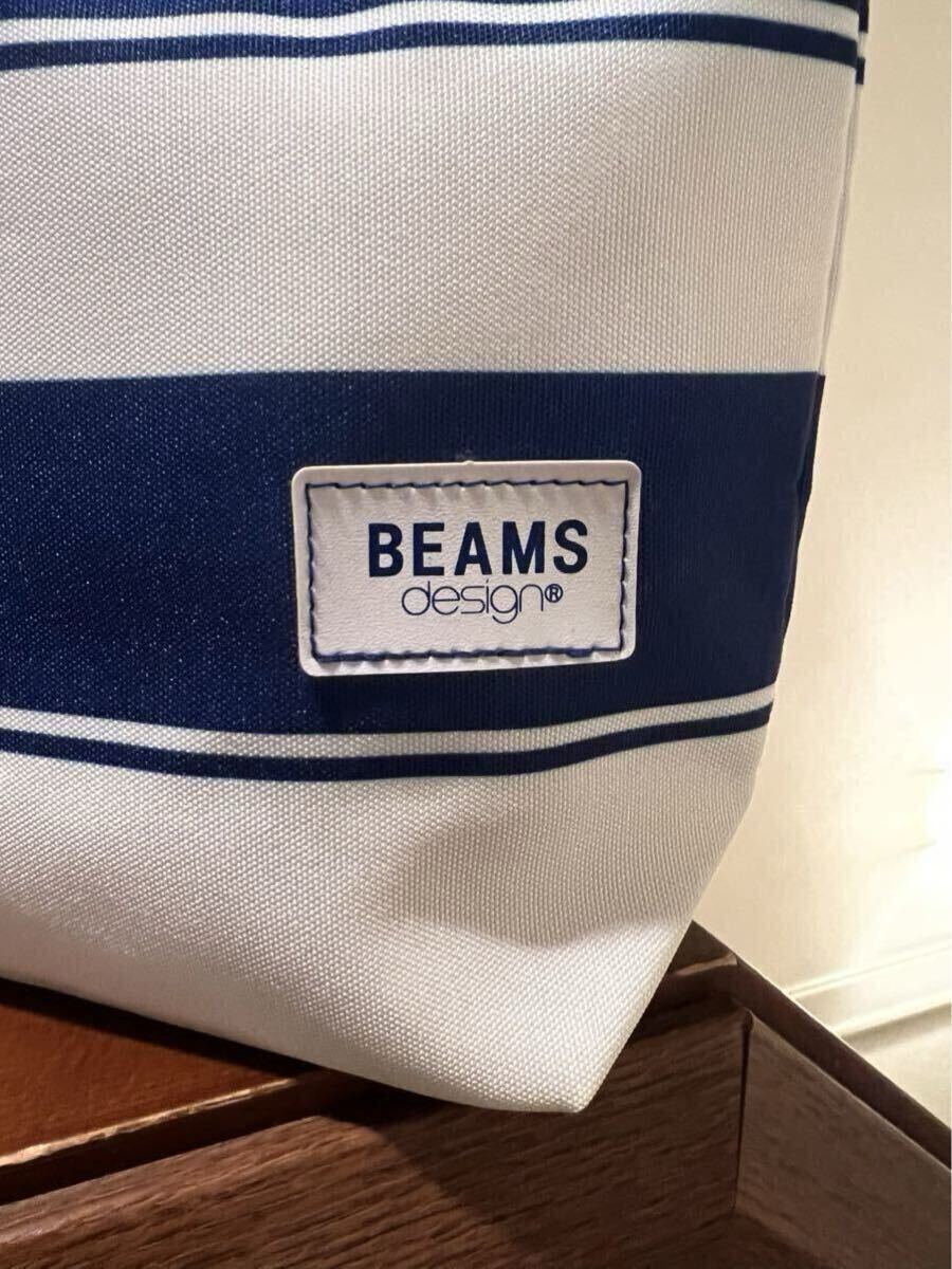 ★新品未使用品★ BEAMS ビームス トートバッグ マリンストライプ / バッグ ウォレット 財布 弁当鞄 ゴルフ カートバッグ ラウンドバッグ_画像2