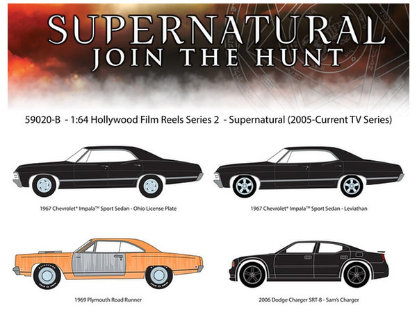 Greenlight スーパーナチュラル Supernatural フィルム缶 シボレー インパラ Chevrolet Impala Plymouth Road Runner Dodge Charger SRT-8_画像5