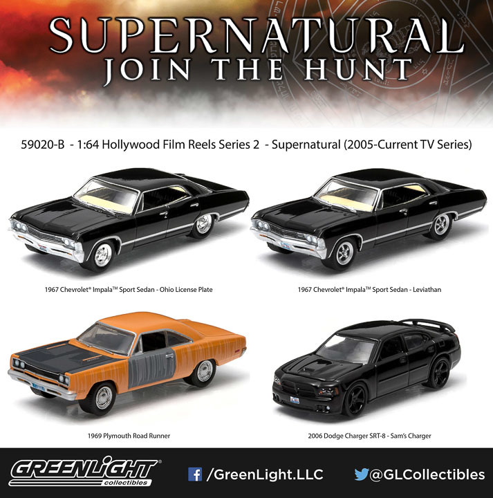 Greenlight スーパーナチュラル Supernatural フィルム缶 シボレー インパラ Chevrolet Impala Plymouth Road Runner Dodge Charger SRT-8_画像4