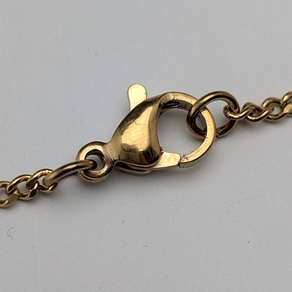 ヴィンテージ ロールドゴールド クロス型ペンダント ネックレスチェーン付_画像9