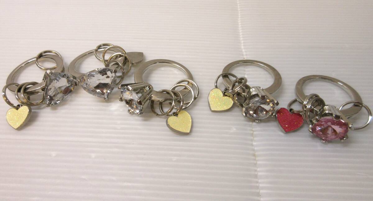リングスタイル 指輪型キーホルダー 5点まとめて_画像1