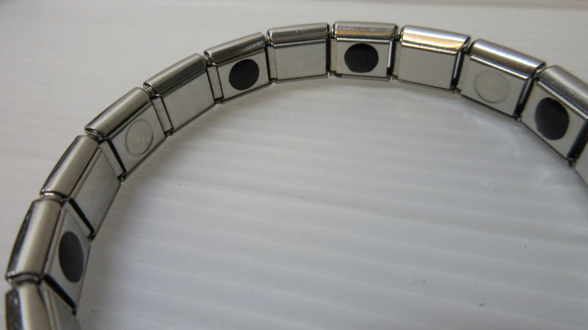 ゲルマニウムブレスレット 男女兼用 シルバー色 二点セット 難有_画像5