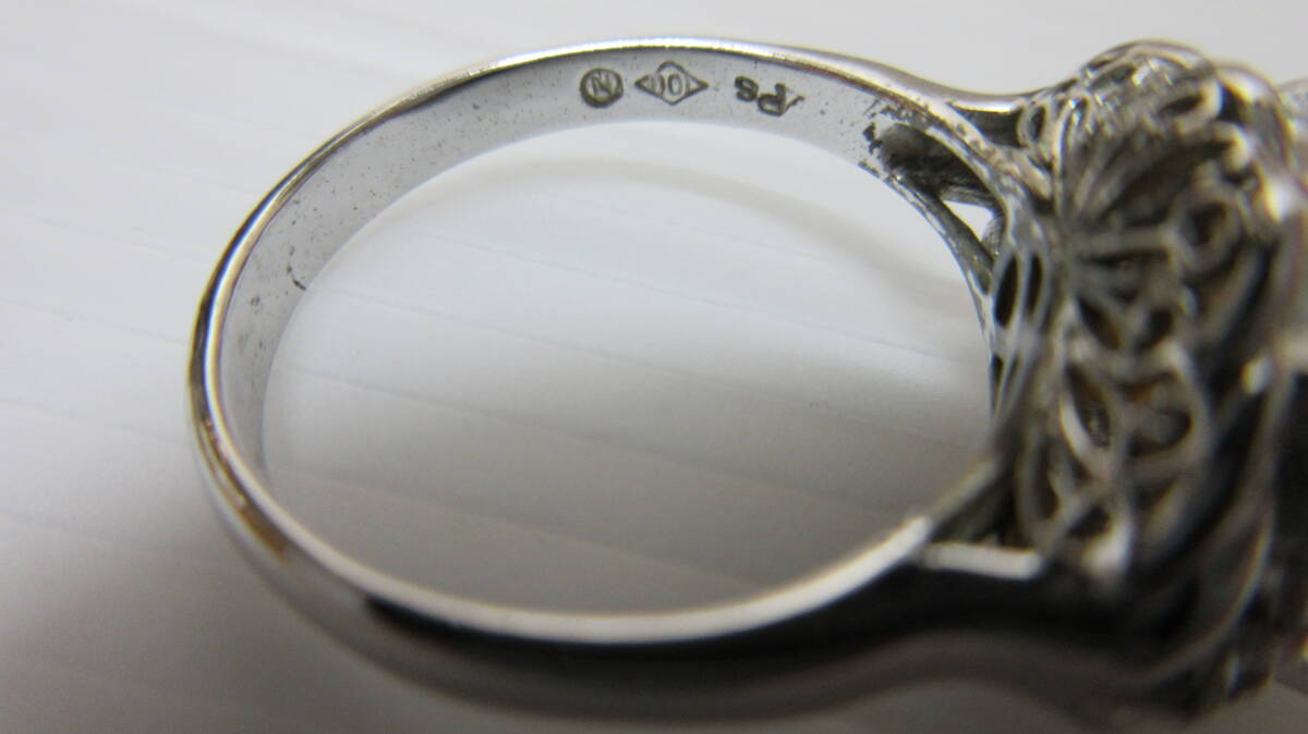 ジュエリー パール調リング×2個・キュービックジルコニア　イヤリング 三点まとめて_画像4