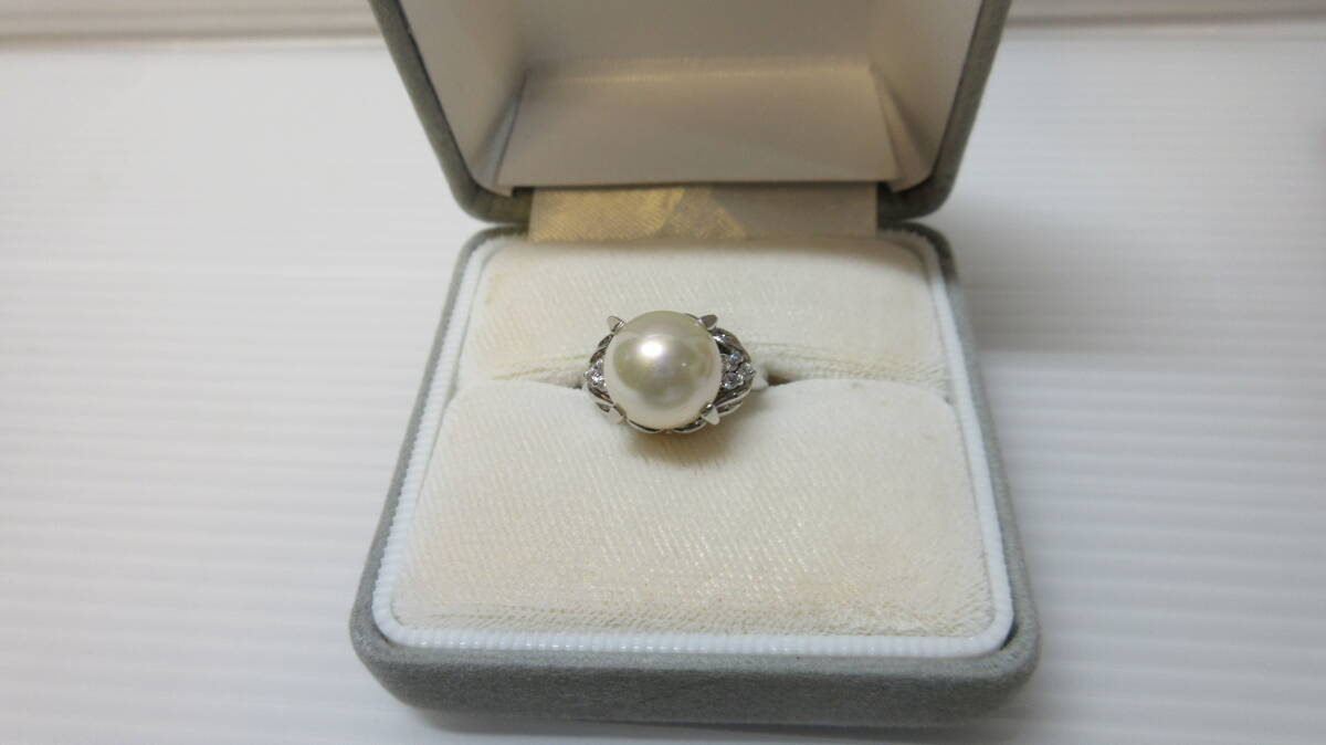 ジュエリー パール調リング×2個・キュービックジルコニア　イヤリング 三点まとめて_画像2