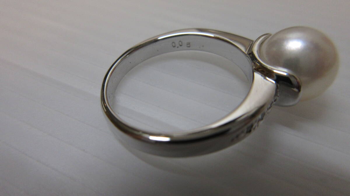 ジュエリー パール調リング×2個・キュービックジルコニア　イヤリング 三点まとめて_画像6