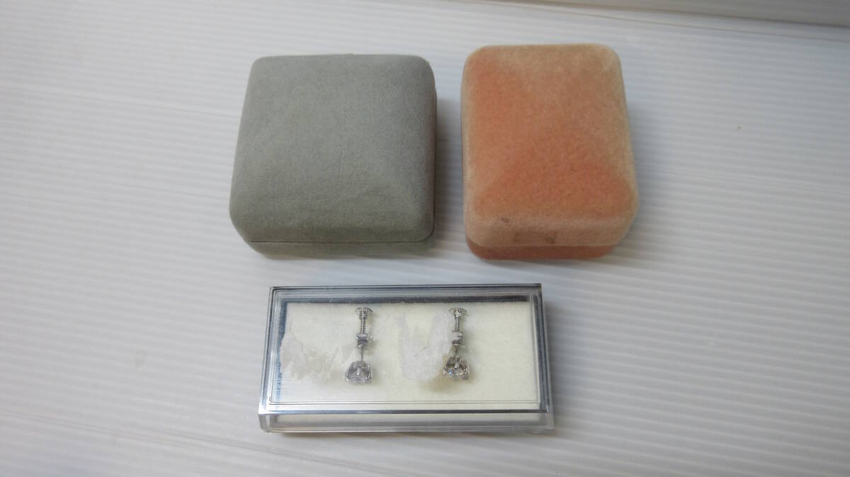 ジュエリー パール調リング×2個・キュービックジルコニア　イヤリング 三点まとめて_画像9