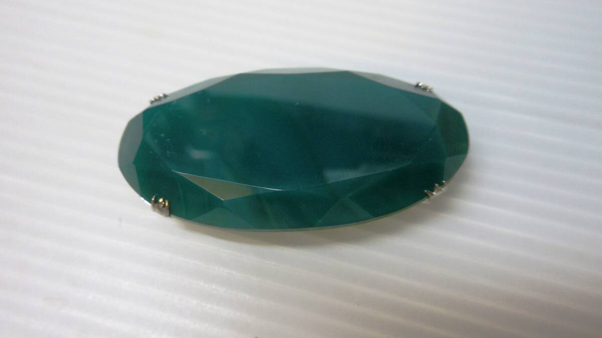 和装小物 帯留め 牡丹・グリーンアゲート 緑瑪瑙 二点まとめて _画像2