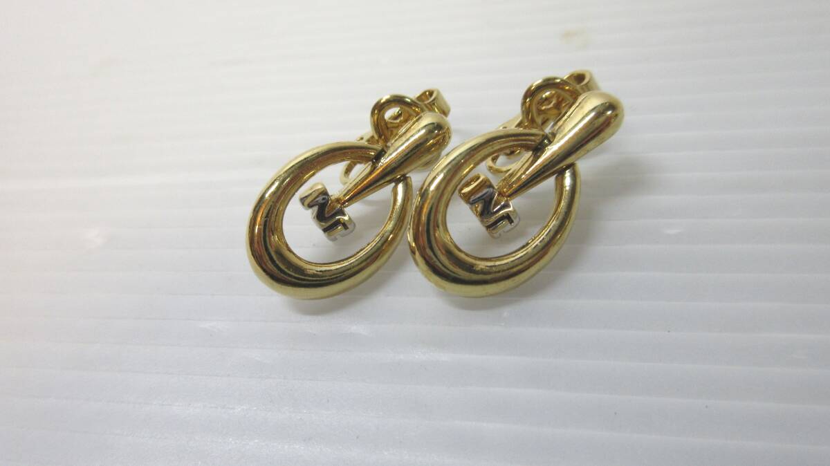 NINA RICCI ニナリッチ イヤリング ゴールド色 レディース_画像1