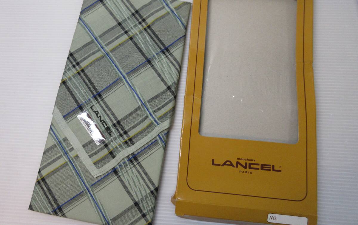 LANCEL メンズハンカチ ペイズリー柄大判ハンカチ 手ぬぐい まとめて_画像3