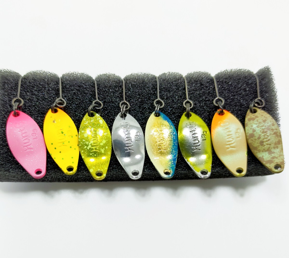 超美品★ ハントグランデ 1.3g 8枚セット ★ Hunt GRANDE 1.3g/New Drawer/ニュードロワー/ハント/トラウト/管釣り/スプーン_画像2