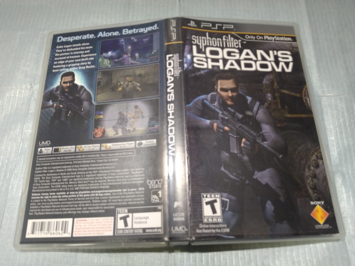 PSP　サイフォン　フィルター　ローガンズ　シャドウ　Syphon Filter　LOGAN’S SHADOW　輸入　北米　レア　希少_画像3