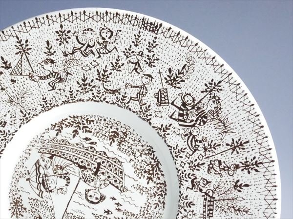 ニモール NYMOLLE デンマーク ビョルンヴィンブラッド プレート 飾皿 大皿 26cm k352_画像4