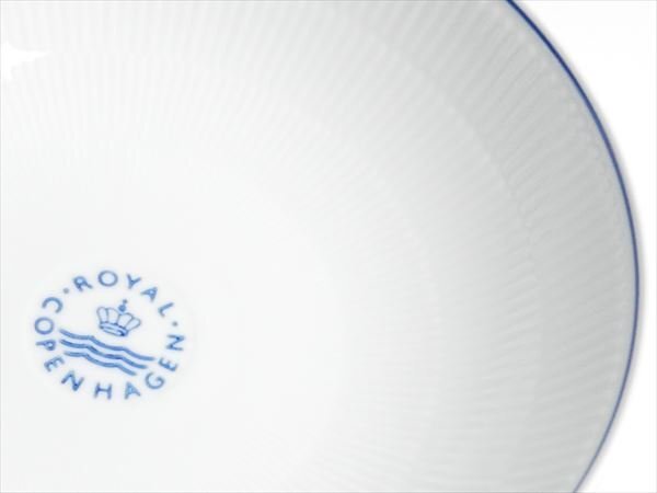 ロイヤルコペンハーゲン ブルーライン ペア ボウル 21cm 2客 k348_画像3