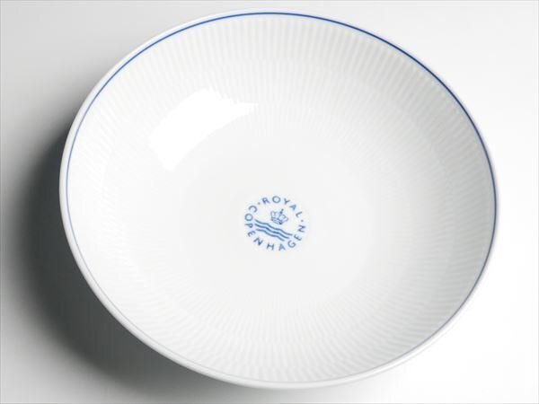 ロイヤルコペンハーゲン ブルーライン ペア ボウル 21cm 2客 k348_画像2