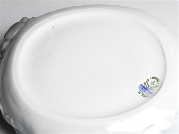 ロイヤルコペンハーゲン クラブ 蟹 立体図 ハンドペイント ① 魚絵 大型 プレート ボウル 大皿 深皿 n137_画像8