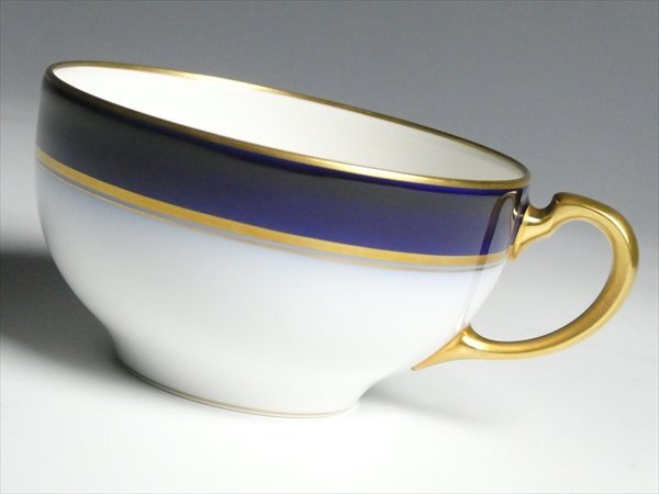  Old Ookura Touen битва передний предмет кобальт золотая краска ② cup & блюдце 6 покупатель n70