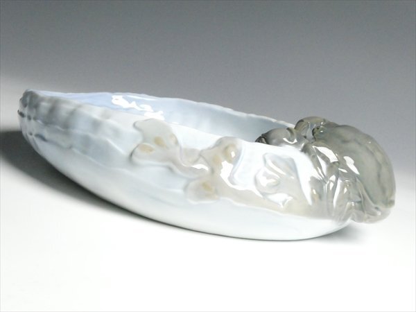 ロイヤルコペンハーゲン クラブ 蟹 立体図 ハンドペイント ① 魚絵 大型 プレート ボウル 大皿 深皿 n137_画像3