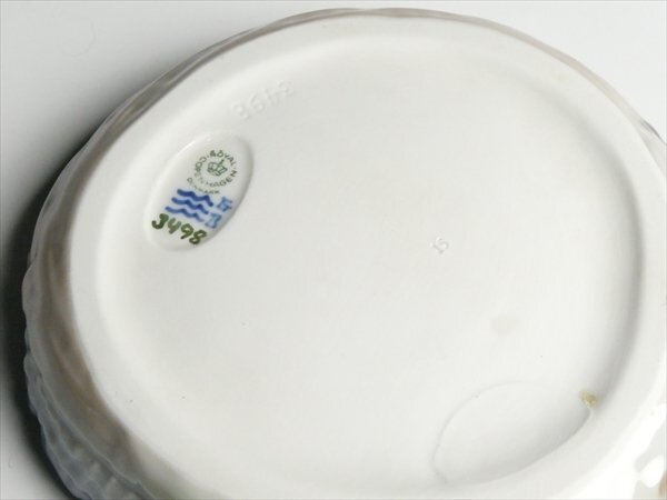 ロイヤルコペンハーゲン ロブスター 海老 立体図 ハンドペイント ① 大型 プレート ボウル 深皿 n135_画像7