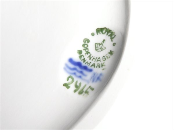 ロイヤルコペンハーゲン クラブ 蟹 立体図 ハンドペイント ① 魚絵 大型 プレート ボウル 大皿 深皿 n137_画像9