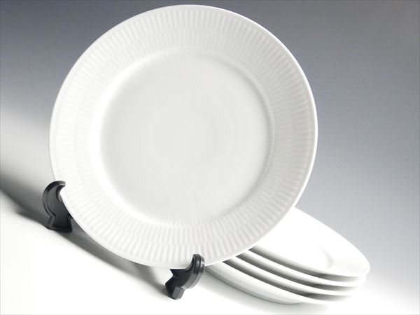 ロイヤルコペンハーゲン ホワイトフルーテッド プレート 22cm 5枚 k411_画像1