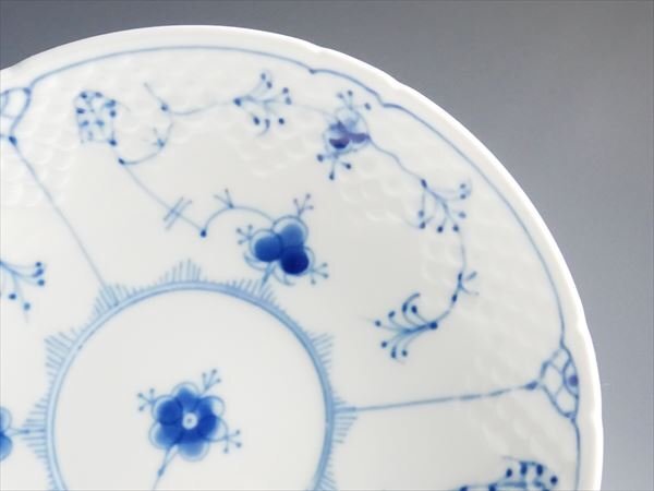 ビングオーグレンダール ブルーフルーテッド ペア カップ&ソーサー 2客 k355_画像8