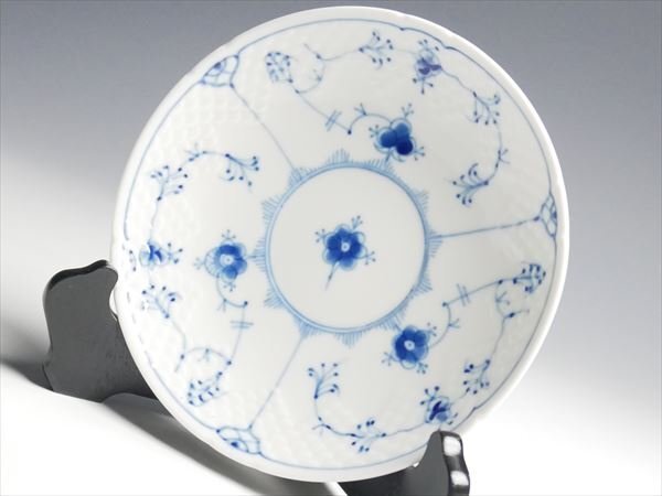 ビングオーグレンダール ブルーフルーテッド ペア カップ&ソーサー 2客 k355_画像7