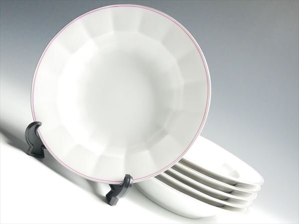 ロイヤルコペンハーゲン ピンクライン ディープ プレート 21cm 6枚 k385_画像1