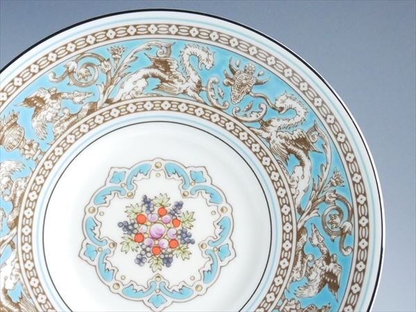 ウェッジウッド フロレンティーン ターコイズ ペア カップ＆ソーサー 2客 k430_画像6