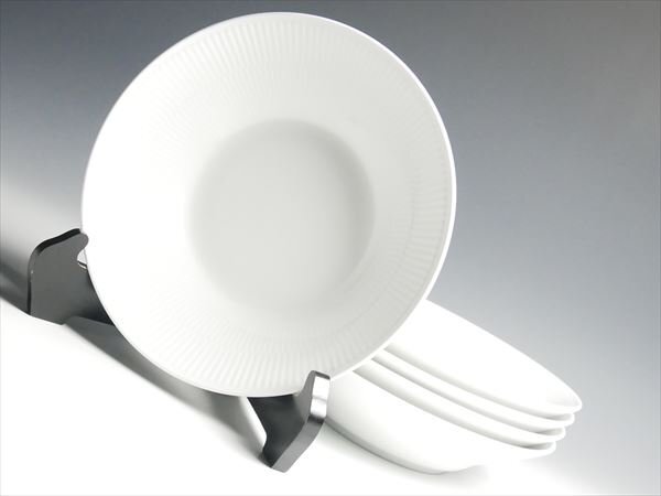 ロイヤルコペンハーゲン ホワイトフルーテッド ディープ プレート 24cm 5枚 k410_画像1