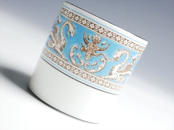 ウェッジウッド フロレンティーン ターコイズ ペア カップ＆ソーサー 2客 k430_画像3