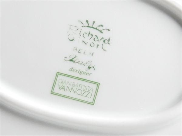 リチャードジノリ マルコポーロ ペア オーバル プレート 大皿 33cm 2枚 k460_画像3