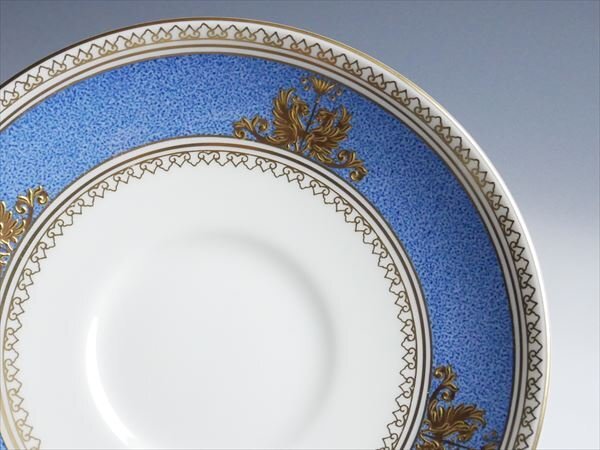 ウェッジウッド 最高級シリーズ コロンビア パウダーブルー カップ＆ソーサー k406_画像5