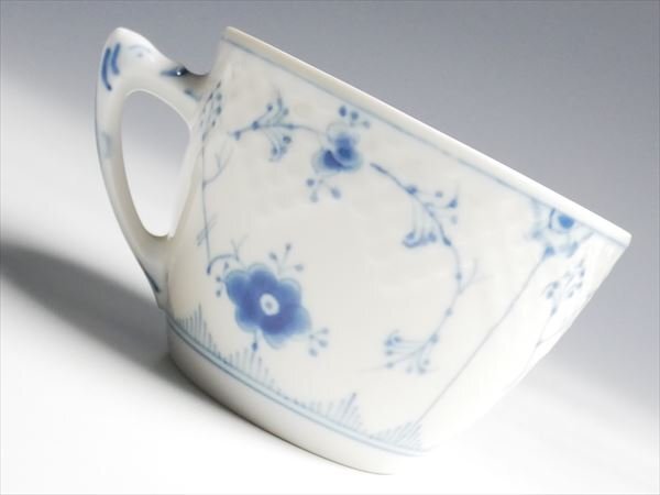 ビングオーグレンダール ブルーフルーテッド ペア カップ&ソーサー 2客 k355_画像4