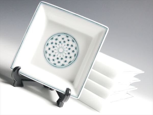 リチャードジノリ ミュージオクラシコ スクエア ディッシュ プレート 15cm 5枚 k457_画像1