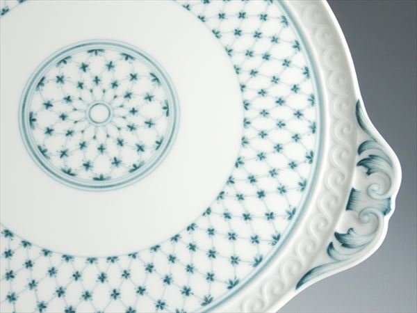 リチャードジノリ ミュージオクラシコ 手付 プラター プレート 大皿 35cm k459_画像2