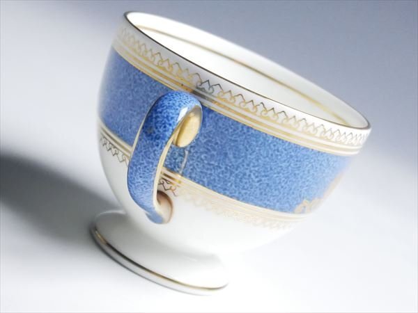 ウェッジウッド 最高級シリーズ コロンビア パウダーブルー カップ＆ソーサー k406_画像3