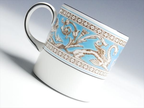 ウェッジウッド フロレンティーン ターコイズ ペア カップ＆ソーサー 2客 k430_画像4