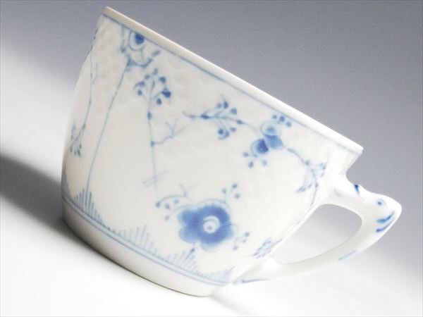 ビングオーグレンダール ブルーフルーテッド ペア カップ&ソーサー 2客 k355_画像2